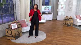 BEAUTIFUL by Lawrence Zarian Stretch Cotton Sateen Wide Leg Trouser on QVC [upl. by Aseiram]