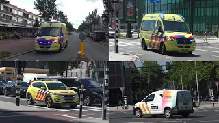 Luchthoorn Verschillende hulpdiensten met spoed naar EMC Rotterdam en meldingen in IJmuiden [upl. by Zerelda]