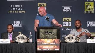 UFC 200 Press Conference Lesnar Cracks Jokes JonesCormier Take Shots [upl. by Matias]