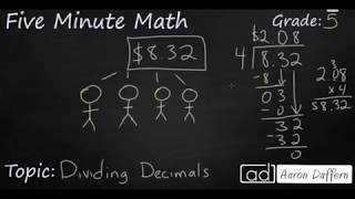 5th Grade Math Dividing Decimals [upl. by Giustino320]