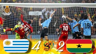 Uruguay 14 x 21 Ghana  Cuartos de final Sudáfrica 2010  Resumen crónica y goles HD [upl. by Amalita]