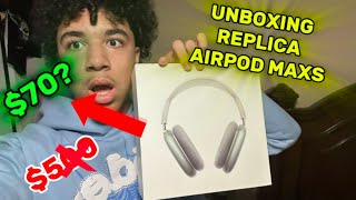 UNBOXING REPLICA AIRPOD MAXS REVIEW VENDOR DETAILS [upl. by Eldnar]