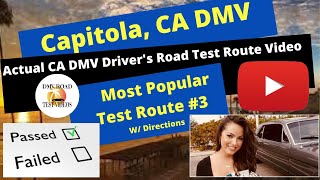 ACTUAL TEST ROUTE Capitola  Santa Cruz CA DMV Route 1 CA Behind The Wheel Course [upl. by Ottavia]