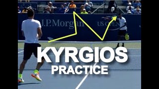 Kyrgios Practices with Tomic at US Open [upl. by Easton]