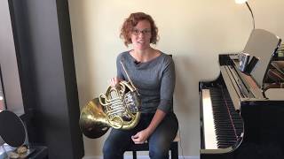 Beginning French Horn Hand Position [upl. by Llerahs687]