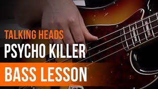 Talking Heads  Psycho Killer Full Song Tutorial for Bass [upl. by Brightman527]