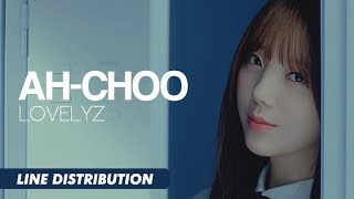 Lovelyz 러블리즈  AhChoo  Line Distribution [upl. by Ahsoet]