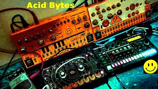 Acid Bytes 140 BPM  Behringer TD3 RD6  VD400  Roland TR6S  Quadrantid Swarm [upl. by Kubetz]