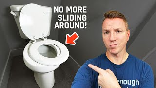 How to Tighten or Replace a Toilet Seat in 3 Minutes [upl. by Bradly817]