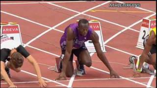 IAAF Diamond League Paris 100m M  Bolt vs Powell  1672010 [upl. by Orlina]