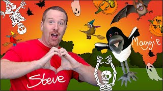 Steve and Maggie Halloween Game  Halloween Song and Wow English TV for Kids App [upl. by Nahtam487]