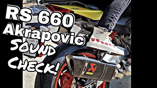 Sound Check Aprilia RS660 Akrapovic Exhaust [upl. by Maxma907]