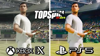 TopSpin 2K25 PS5 vs Xbox Series X Graphics Comparison [upl. by Ellevel]