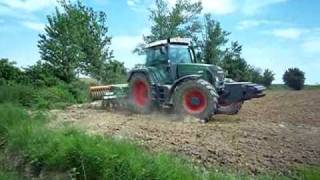 Tracteur Fendt Vario 815 TMS  Déchaumeur Amazone Catros 4001 [upl. by Arbe]