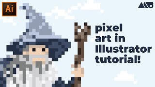 How to Make Pixel Art in Adobe Illustrator Tutorial [upl. by Abdella]