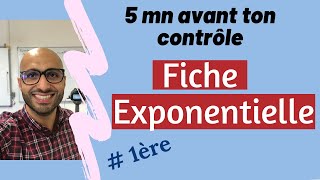 5 minutes avant ton contrôle  Fiche Exponentielle [upl. by Yenitsed]