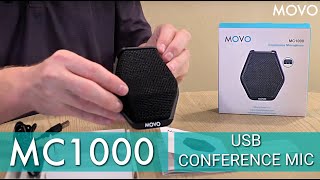 MOVO MC1000 USB Conference Computer Microphone Unboxing amp Review [upl. by Llevert]