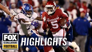 Kansas vs Oklahoma  FOX COLLEGE FOOTBALL HIGHLIGHTS [upl. by Eytak]