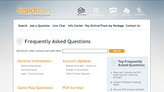 Learn all about the PCH Frequently Asked Questions FAQ Site [upl. by Narud]