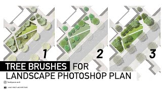 How to draw trees on Landscape Plan Rendering in Photoshop [upl. by Hamil64]