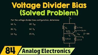 Voltage Divider Bias Solved Problem [upl. by Mahsih]