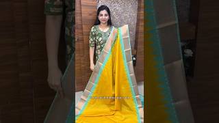 ✨CODE RSYT35 Rs1499✨ wwwlakshmiboutiquecoin✨RETTA PATTA ✨Yellow with Turquoise ✨Brocade Blouse [upl. by Doloritas691]