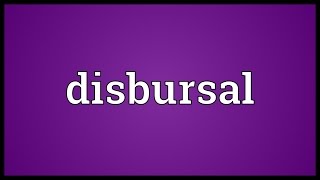 Disbursal Meaning [upl. by Ethelda]