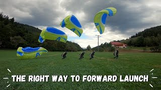 How To Launch A Paraglider  Paragliding Forward Launch Explained [upl. by Fagaly]