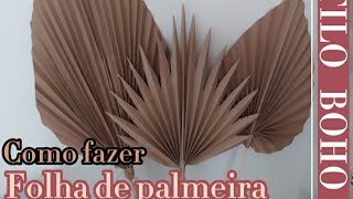 Como fazer folha de palmeira com papel craft [upl. by Georgy]