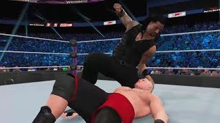 WWE 2K15 WrestleMania 31 simulation Roman Reigns vs Brock Lesnar [upl. by Yttiy]