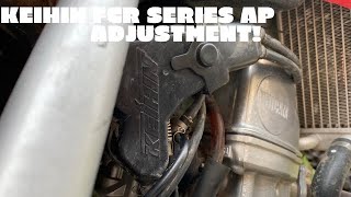 How to adjust Keihin FCR series Accelerator pumps AP’s Honda crf150r [upl. by Terencio]