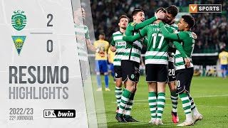 Highlights  Resumo Sporting 20 Estoril Praia Liga 2223 22 [upl. by Eeram]