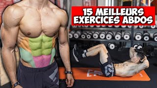 15 MEILLEURS EXERCICES ABDOMINAUX [upl. by Ssur392]