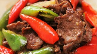 BETTER THAN TAKEOUT  Pepper Steak Recipe [upl. by Ruenhs]