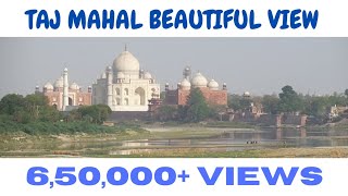 Okha Varanasi Express Departs Agra Fort Station And View Of The Taj Mahal [upl. by Ecirtahs]