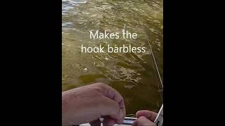 How to Make Barbless Hooks shorts fishing fish [upl. by Yodlem258]