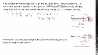 712b  Optics  Human Eye Corrective Lenses Calculations [upl. by Dina]