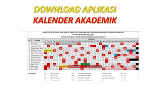 Cara Mendownload Aplikasi Kalender Akademik 2020 [upl. by Notlrahc144]