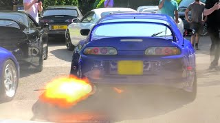 Supras Exhaust FALLS OFF During FLAME BATTLE [upl. by Giusto880]