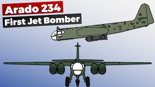 Arado Ar 234  First Jet Bomber and Variants [upl. by Ycrep]