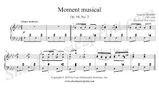 Schubert  Moment musical Op 94 No 3 D 780 [upl. by Lesna]