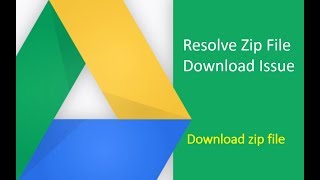 How to resolve issue with zip file downloading from google drive [upl. by Ennaxor]