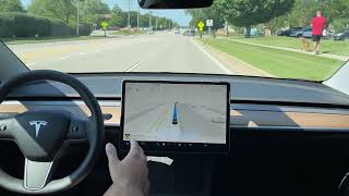 How to Use Tesla FullSelf Driving  2021 Tesla Model 3 FSD [upl. by Mcclish718]