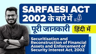 SARFAESI ACT 2002 Explained In Hindi [upl. by Ellimaj]