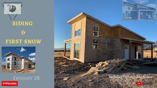 Installing LP Smartside Siding and T111  Building an Affordable House  Episode 28 [upl. by Genisia]