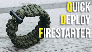 A Survival Firestarter Paracord Bracelet That Deploys In Seconds  Blaze Bar [upl. by Navillus]