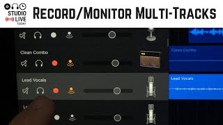 How to multitrack recordmonitor in GarageBand iOS iPhoneiPad [upl. by Hgielrak912]