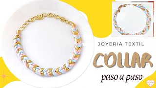 Como hacer Collar de tela ⭐ 2 modelos de collares con tela para vender 💙 Margari [upl. by Harobed]