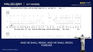 Hallelujah Chorus GF Handel  BASS Part  Not Angka [upl. by Schlosser]