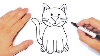 How to draw a Cat  Cat Easy Draw Tutorial [upl. by Steve]